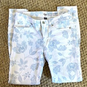Gap floral print skinny jeans
